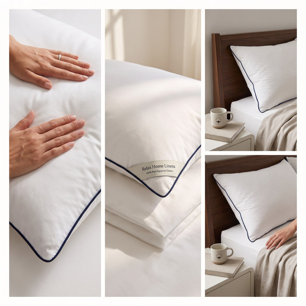 4-Star Hotel Collection Pillow – Premium Cotton Luxury Sleeping Pillow 1000 gm