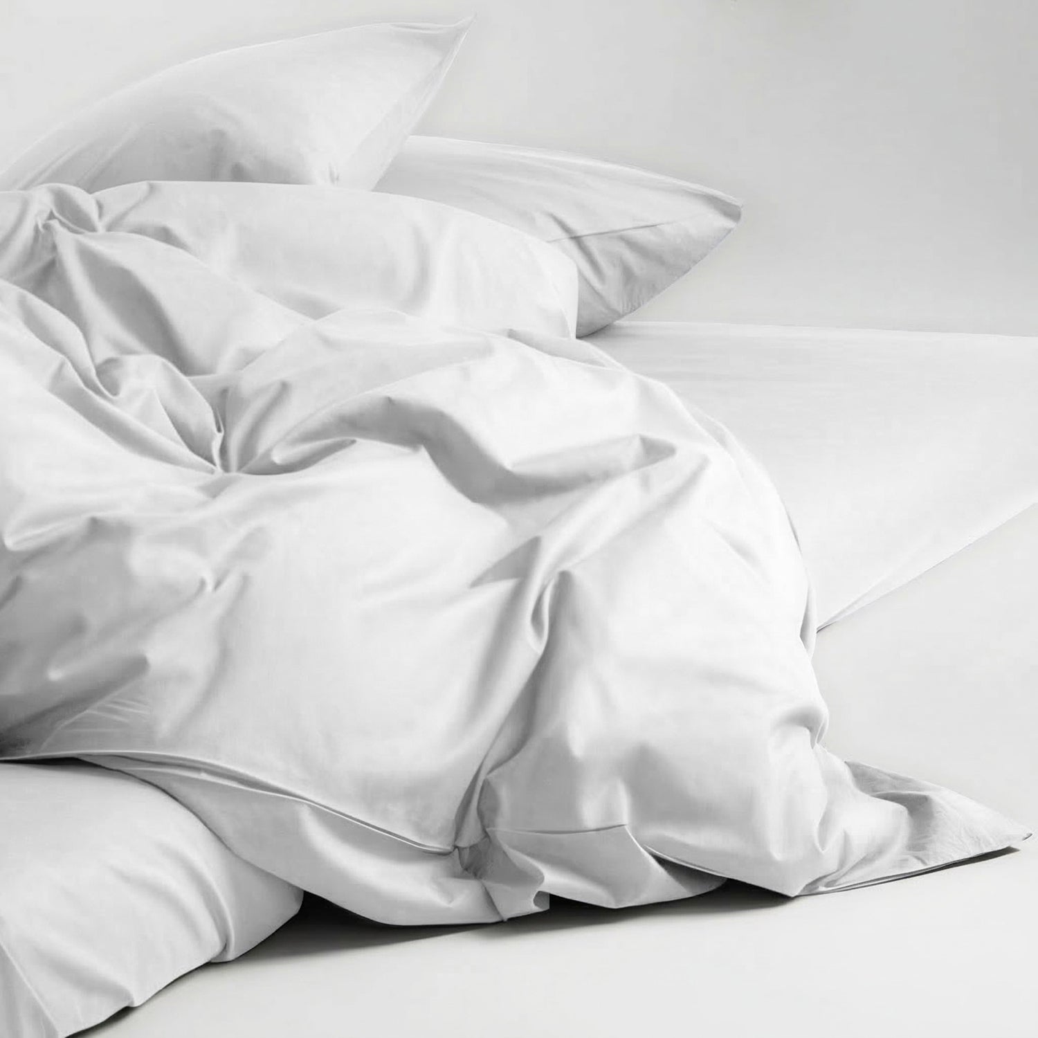 Luxury Plain Duvet Cover set –Soft, Breathable & Durable, Hotel-Inspired Comfort (White)