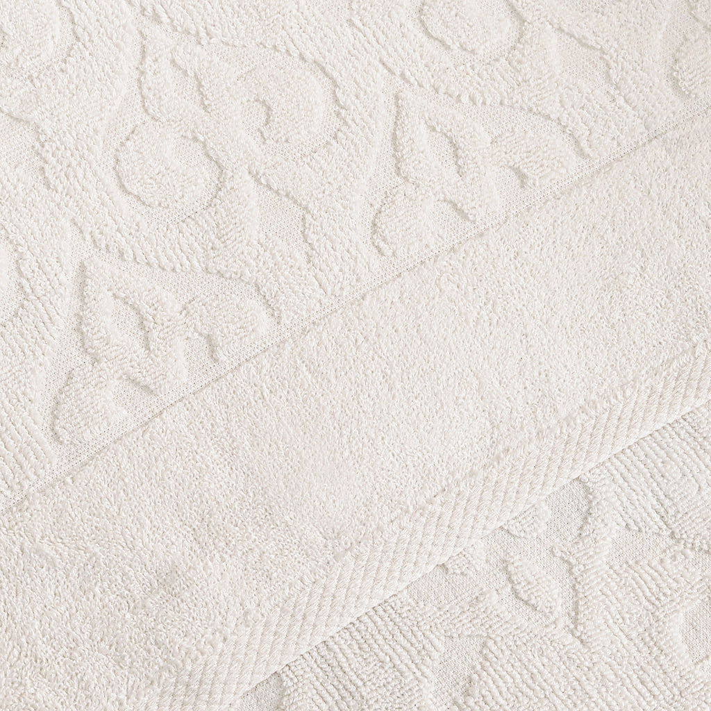 Andalus Bath Towel Set, Pack of 5 Pieces , Ultra Soft and Highly Absorbent Towels,(Offwhite)