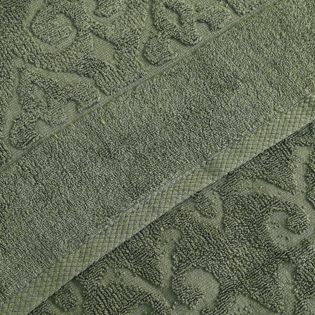 Andalus Bath Towel Set, Pack of 5 Pieces , Ultra Soft and Highly Absorbent Towels,(Olive)