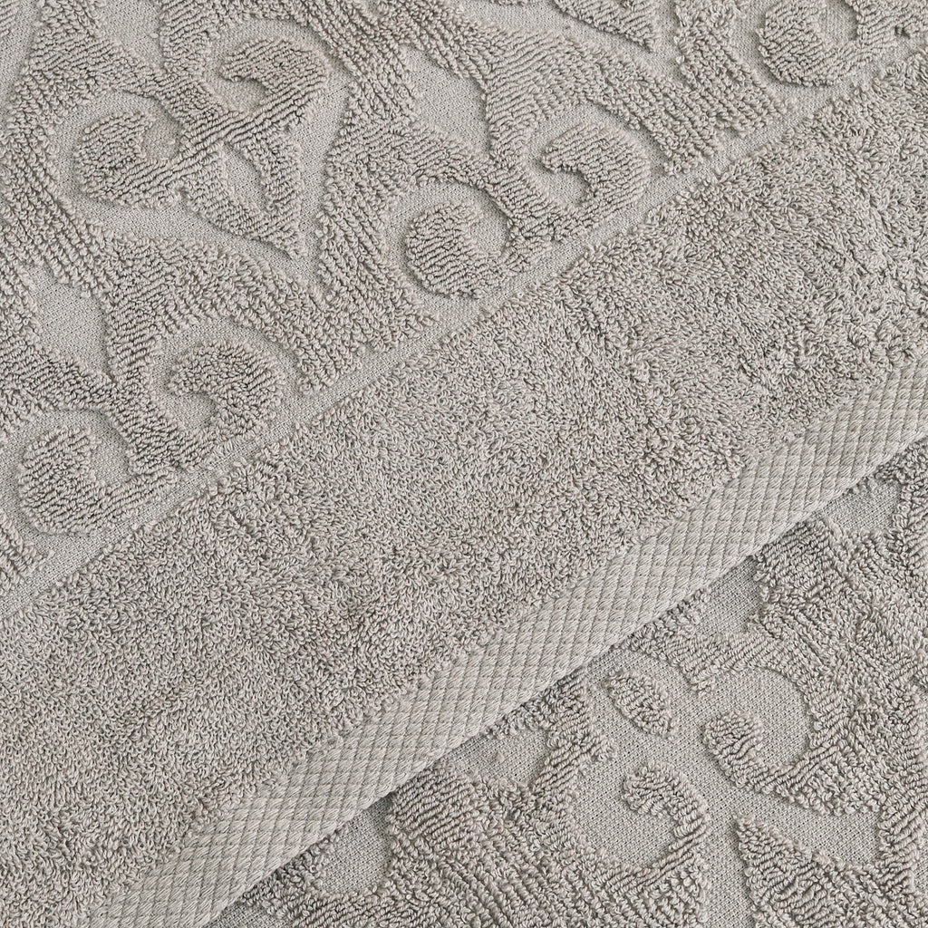 Andalus Bath Towel Set, Pack of 5 Pieces , Ultra Soft and Highly Absorbent Towels,(Silver)