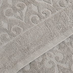 Andalus Bath Towel Set, Pack of 5 Pieces , Ultra Soft and Highly Absorbent Towels,(Silver)