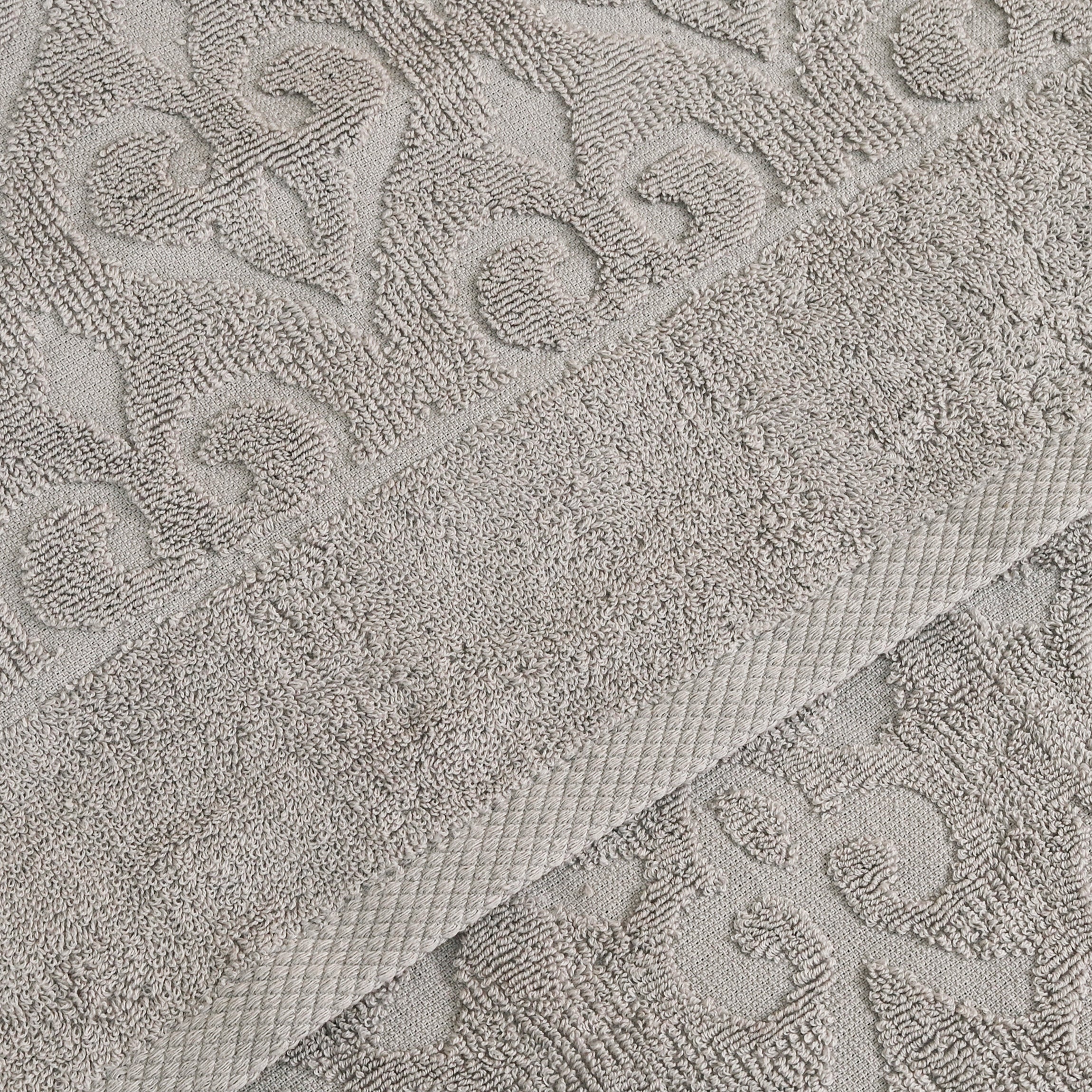 Andalus Bath Towel Set, Pack of 5 Pieces , Ultra Soft and Highly Absorbent Towels,(Silver)