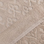Andalus Bath Towel Set, Pack of 5 Pieces , Ultra Soft and Highly Absorbent Towels,(beige)