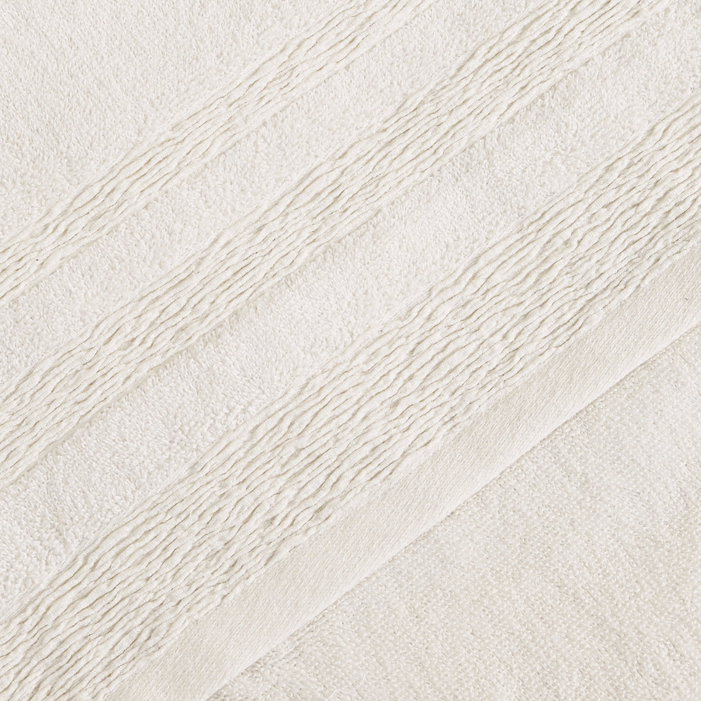 Kara Bath Towel Set, Pack of 5 Pieces , Ultra Soft and Highly Absorbent Towels,(Offwhite)