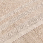 Kara Bath Towel Set, Pack of 5 Pieces , Ultra Soft and Highly Absorbent Towels,(Beige)