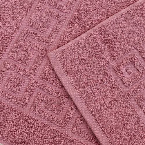 Border Bath Mat 100% Cotton – Soft & Highly Absorbent, Quick-Dry , Kashmir Color, Size 51 × 73 cm.