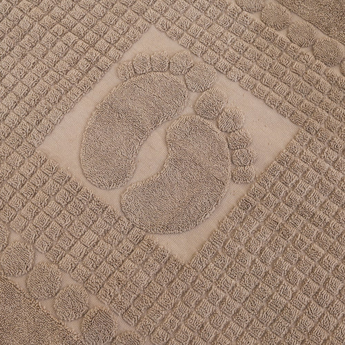 Bath Mat Made from 100% Premium Cotton – Ultra Soft & Highly Absorbent, Fast Quick-Dry, Café Color, Large Size 51 × 75 cm