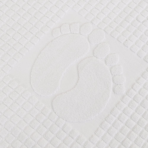 Bath Mat Made from 100% Premium Cotton – Ultra Soft & Highly Absorbent, Fast Quick-Dry, White Color, Large Size 51 × 75 cm, Durable & Comfortable for Daily use