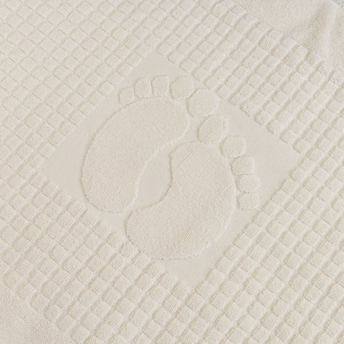 Bath Mat Made from 100% Premium Cotton – Ultra Soft & Highly Absorbent, Fast Quick-Dry,Offwhite Color, Large Size 51 × 75 cm,