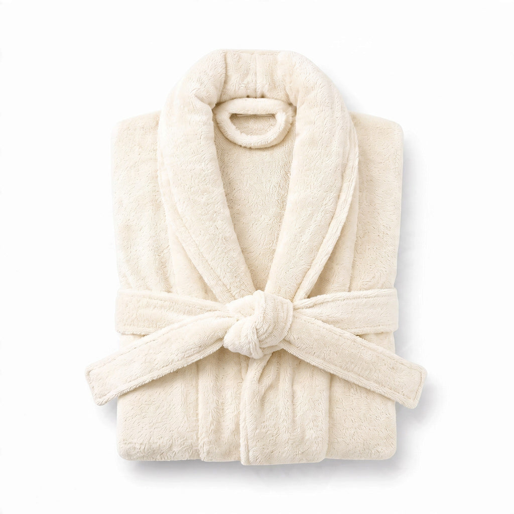 100% cotton Comfort Bathrobe – Ultra-Soft Shawl Collar Robe