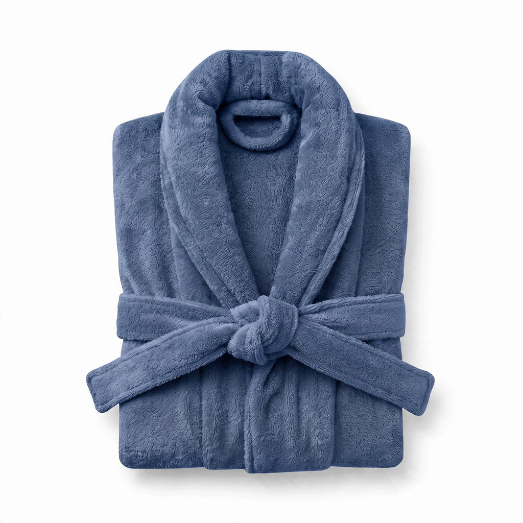 100% cotton Comfort Bathrobe – Ultra-Soft Shawl Collar Robe