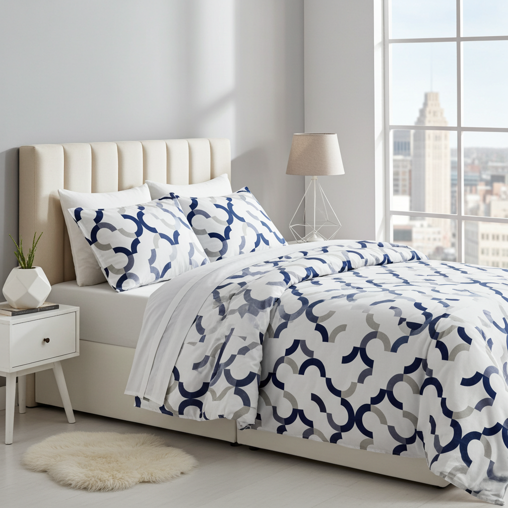 Punti Luxury 100% Cotton Printed Bedding Set – Soft, Breathable & Comfortable