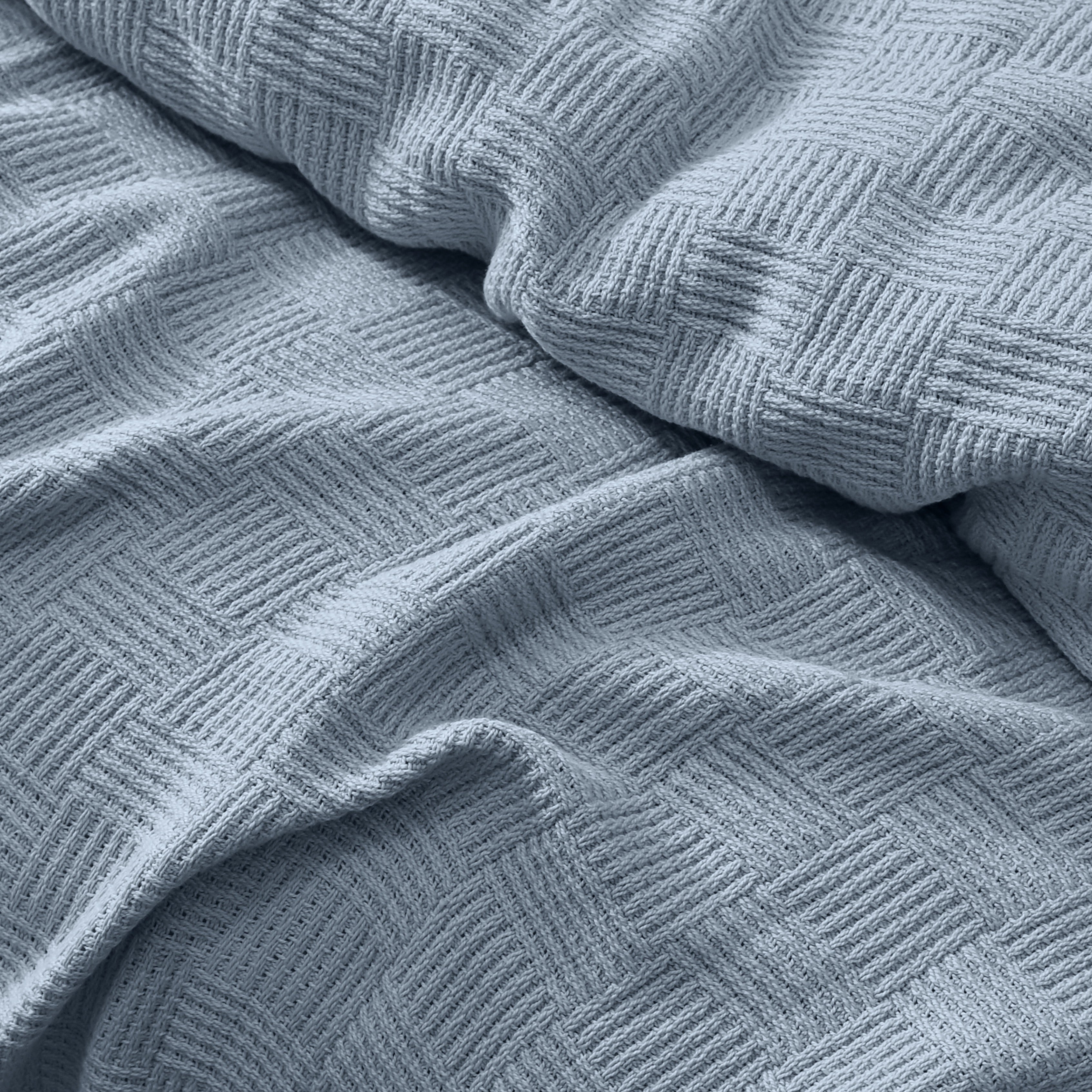 Egyptian cotton Leno throw blanket,ultra-soft & lightweight with an elegant woven design ,king size 255x225 cm , Aqua