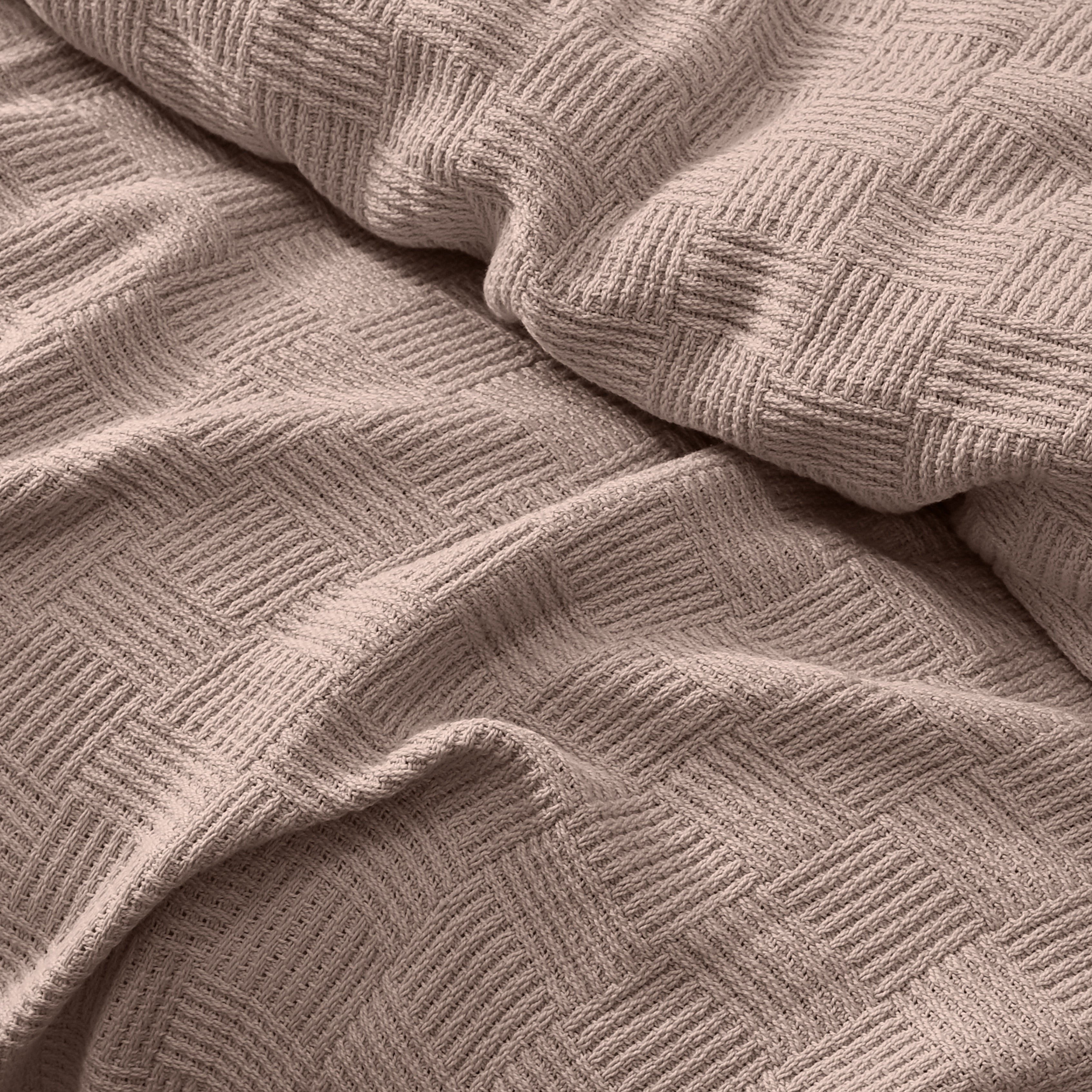 Egyptian cotton Leno throw blanket,ultra-soft & lightweight with an elegant woven design ,king size 255x225 cm , Dark Café