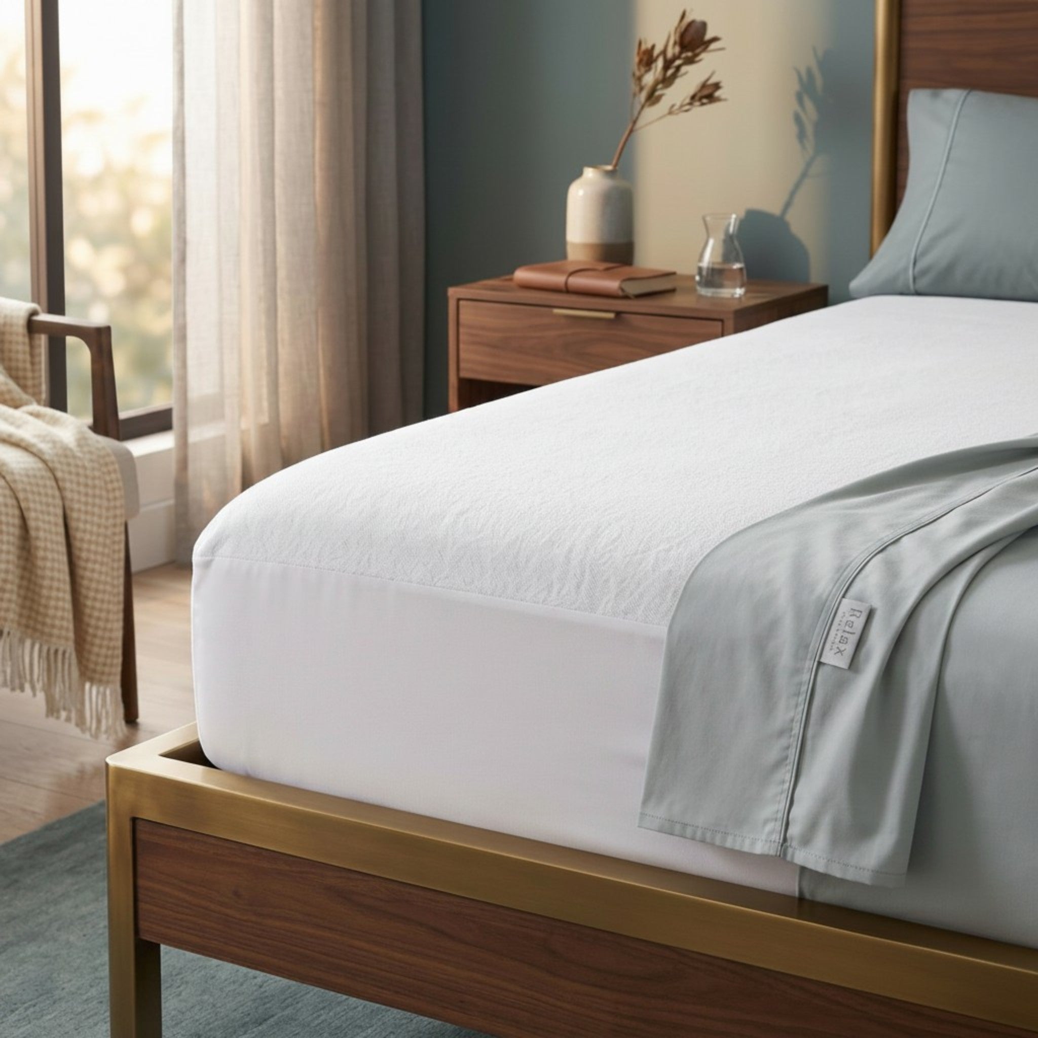 BASIC waterproof mattress protector with elastic corners