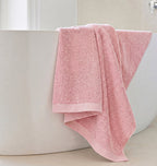 Relax Home Linens Aura Bath Towel Set, 4-piece pack in soft rose pink. Made from 100% Egyptian cotton, ultra-soft, highly absorbent.