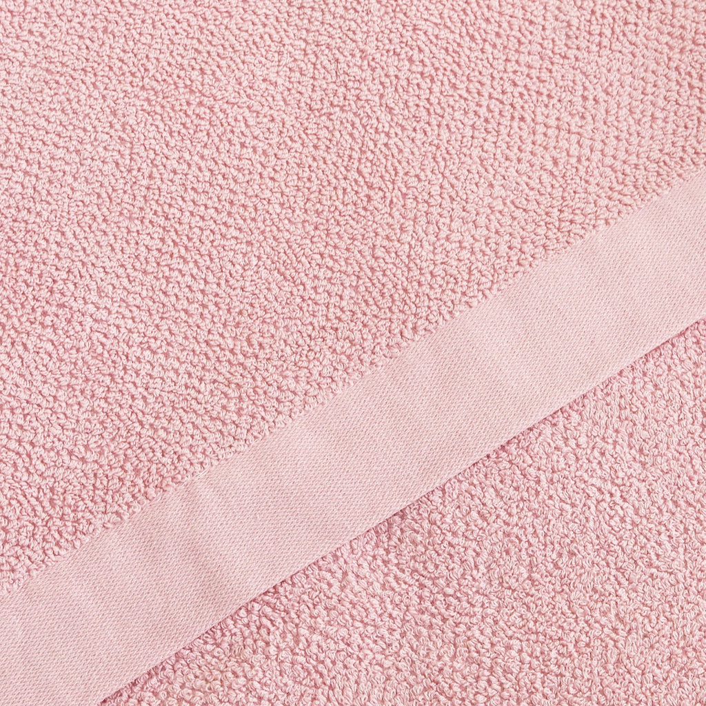 Relax Home Linens Aura Bath Towel Set, 4-piece pack in soft rose pink. Made from 100% Egyptian cotton for ultra-softness and high absorbency.